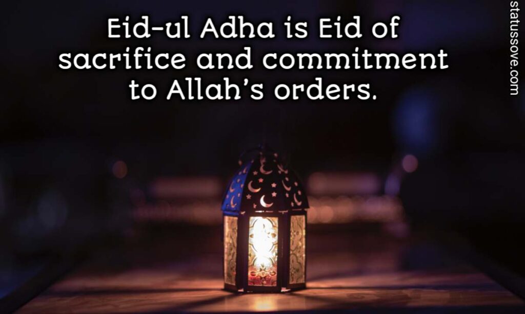 Sacrifice and commited of Allah
