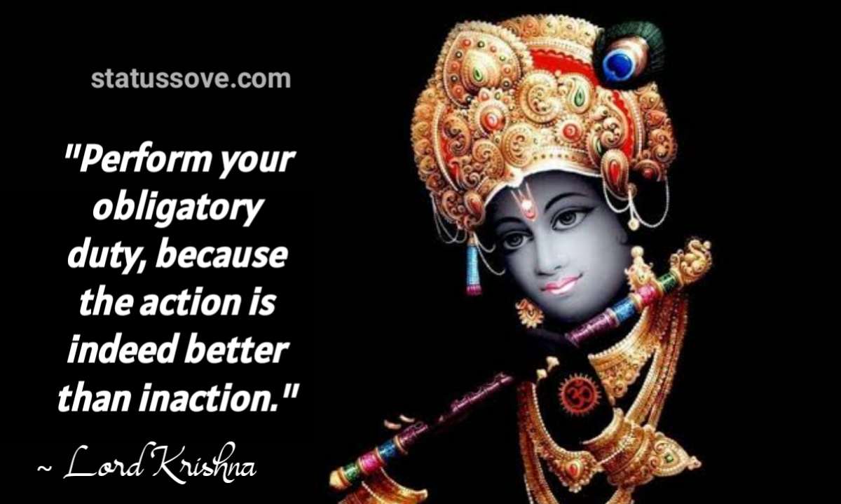 71 Best Krishna Quotes & Sayings Make Your Own Way Statussove